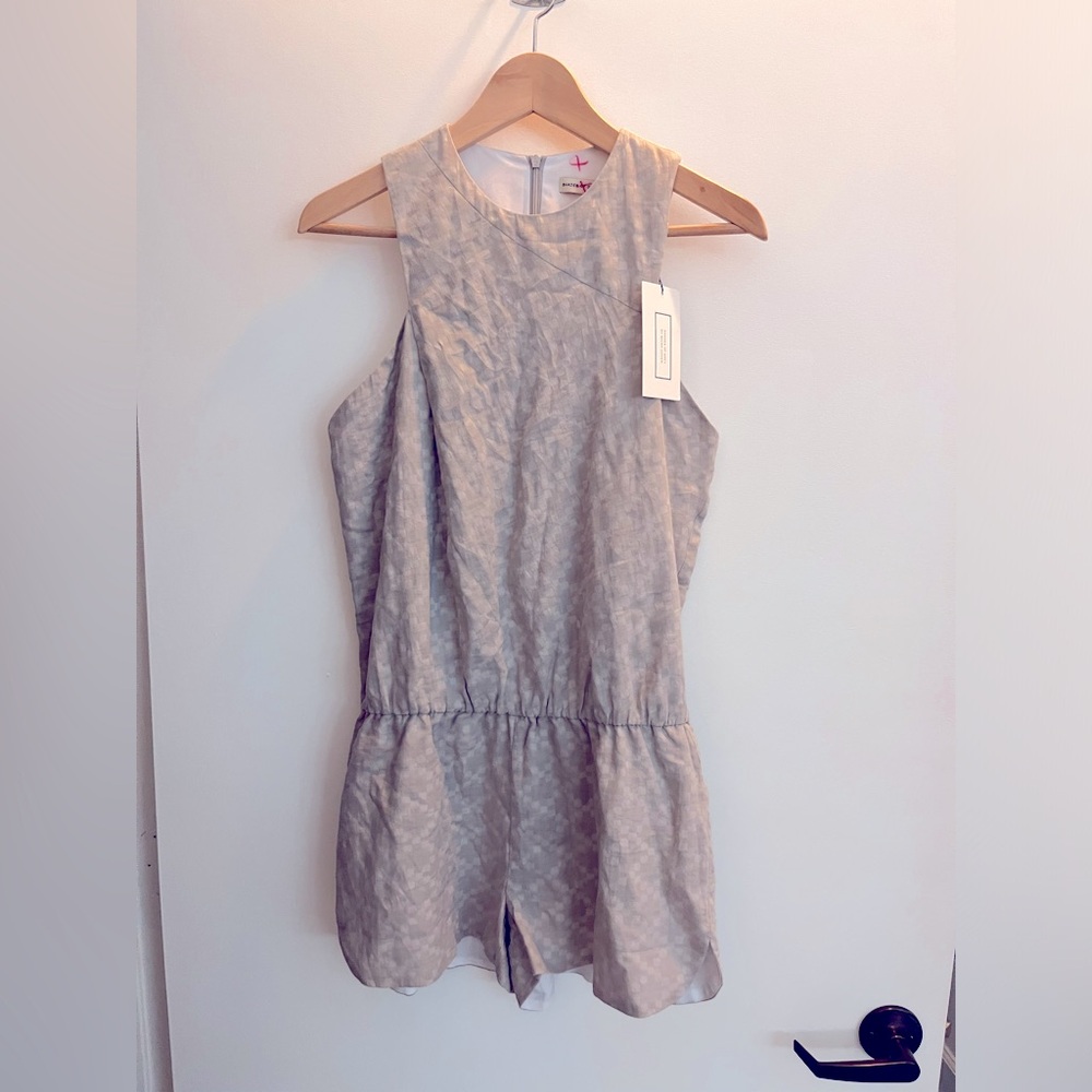 NEW Shades of Grey by Micah Cohen sleeveless pattern romper size S NWT